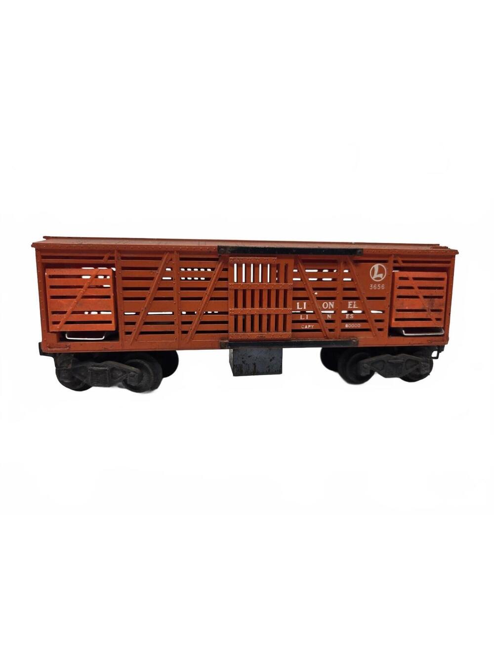 vintage Lionel No. 3656 Operating Cattle Car.